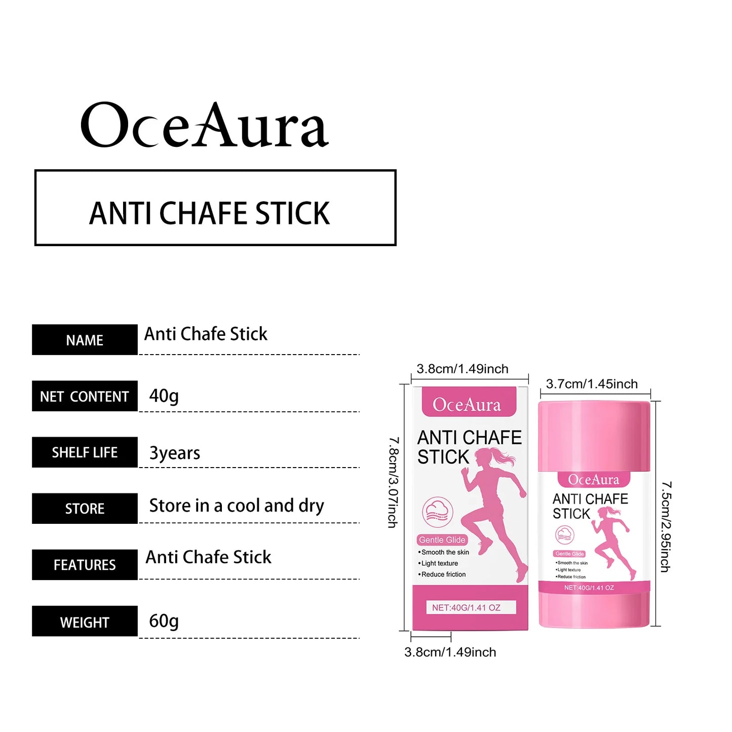 Thigh Anti-Friction Stick | Sweat-Proof Chafing Protection