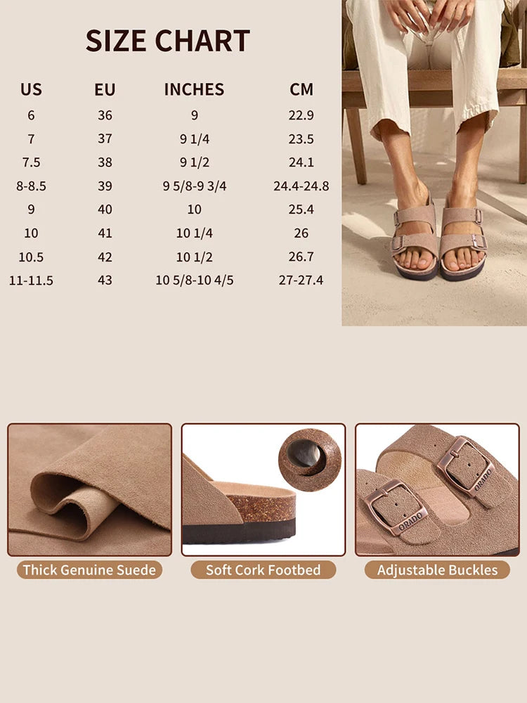 Stylish Summer Women's Sandals | Comfortable Cork Clogs for Beach