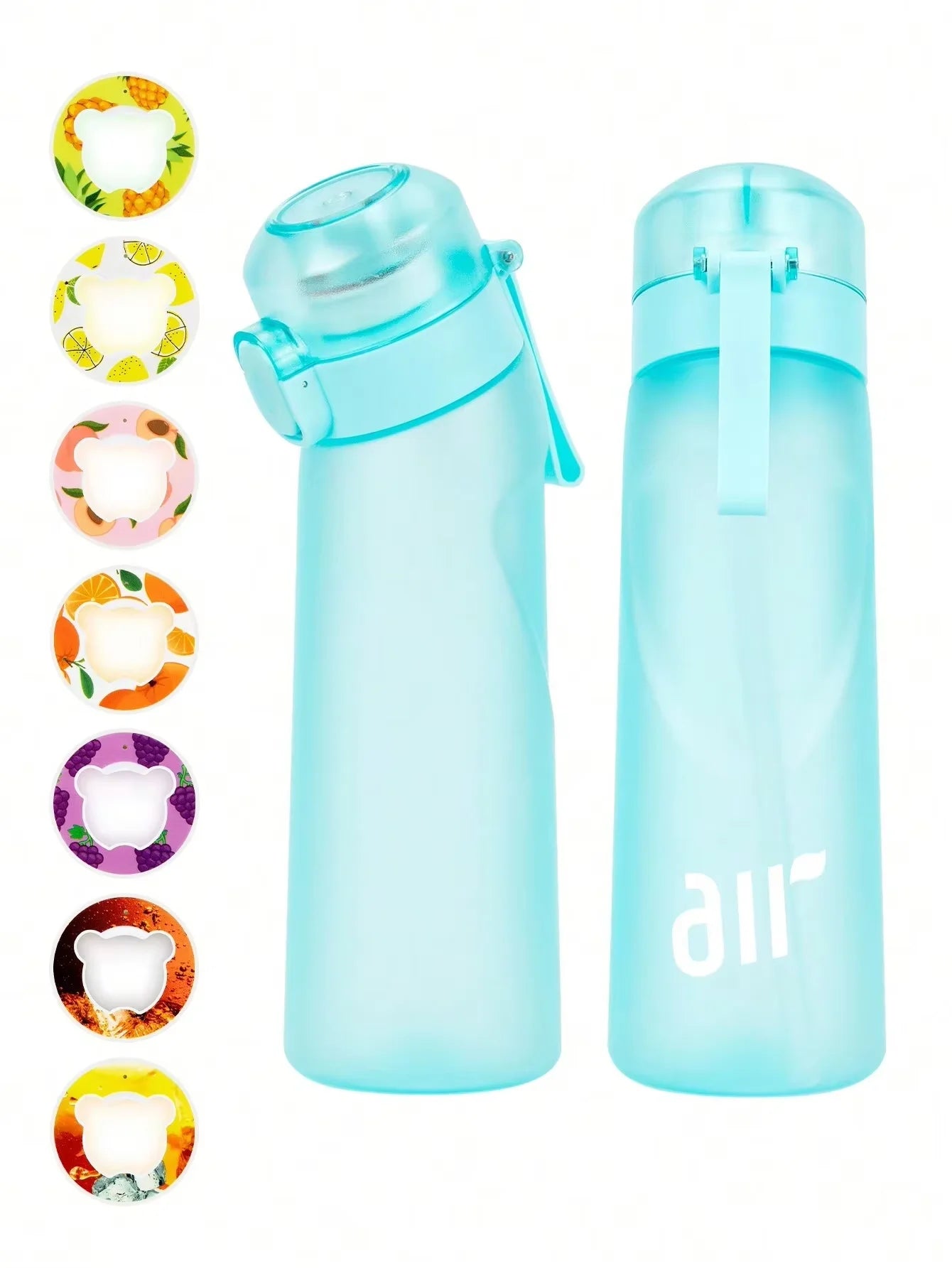 Portable Fruit-Scented Water Bottle with Flavor Pods for Sports