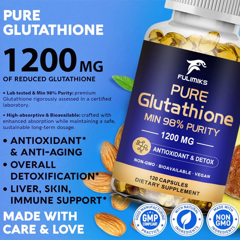 Pure Glutathione Capsules | Support Detox, Antioxidant & Anti-Aging