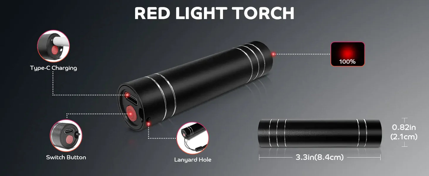 Red Light Therapy Lamp for Pain Relief | Portable LED Torch