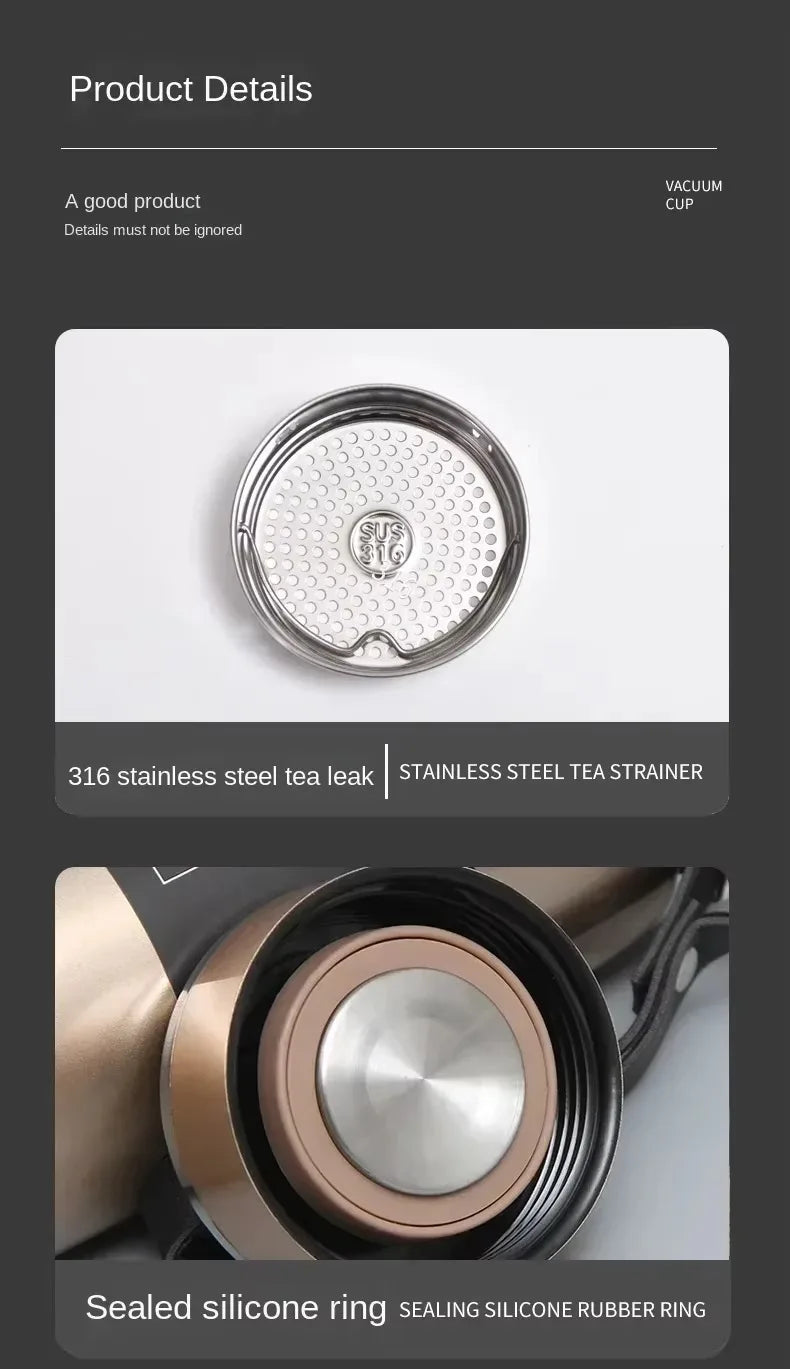 1L Stainless Steel Thermal Water Bottle | Hot & Cold Thermos Flask