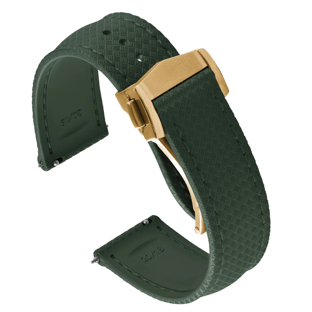 Universal Tropical FKM Rubber Watch Strap | Quick-Release Dive Bracelets