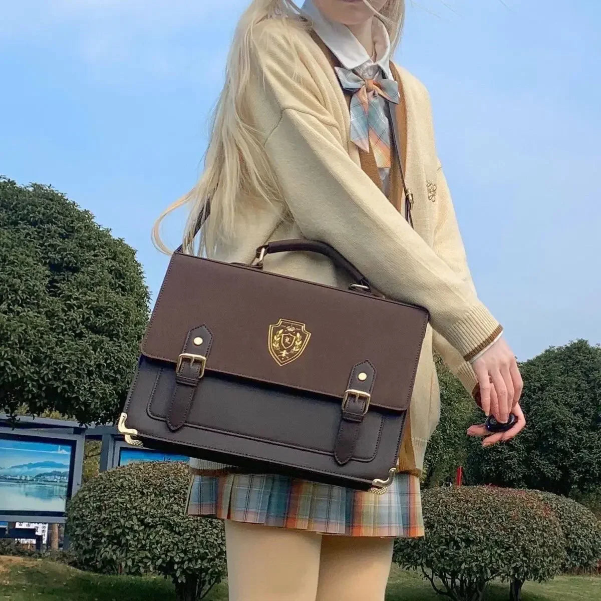 Elegant Solid Crossbody Backpack for Teenage Girls | Chic PU Rucksack
