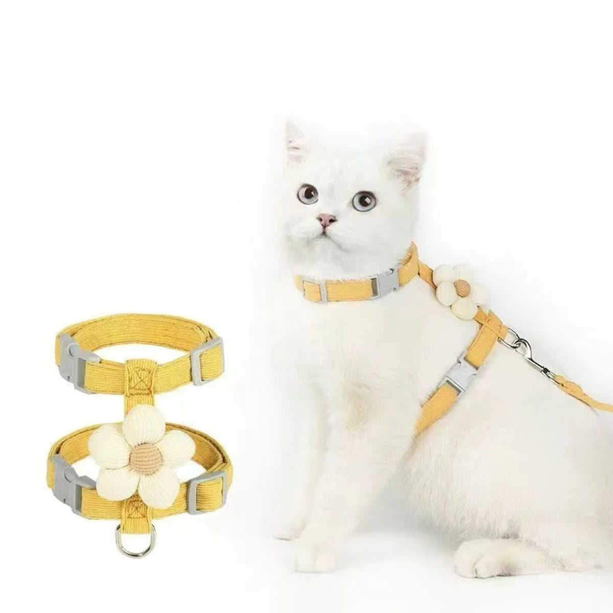 Adjustable Cat Harness and Leash Set | Perfect for Small Dogs & Cats