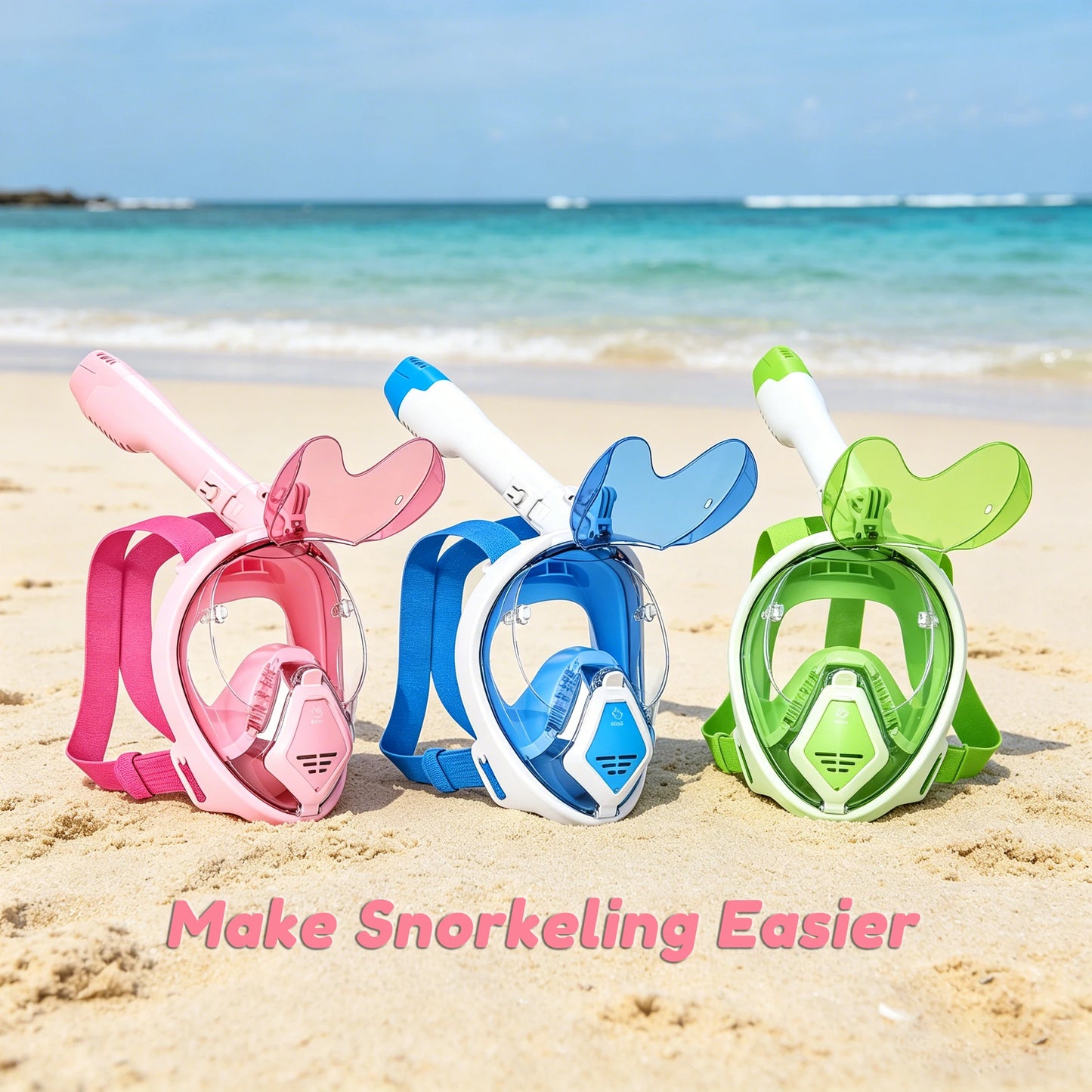 Kids Full Face Snorkel Mask | 180° Panoramic Design for Fun