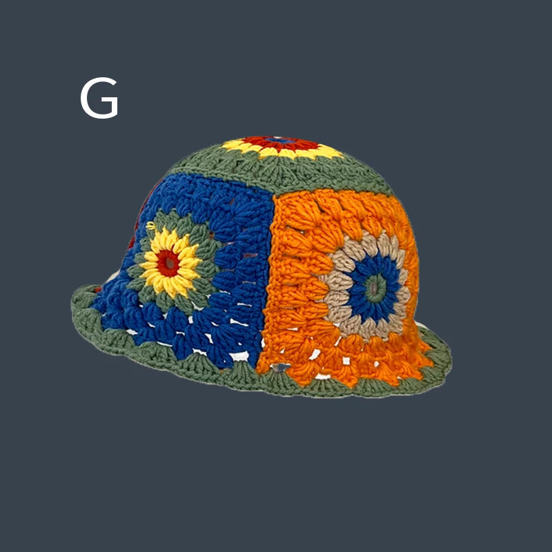 Women's Flower Crochet Bucket Hat | Handmade Spring Summer Style
