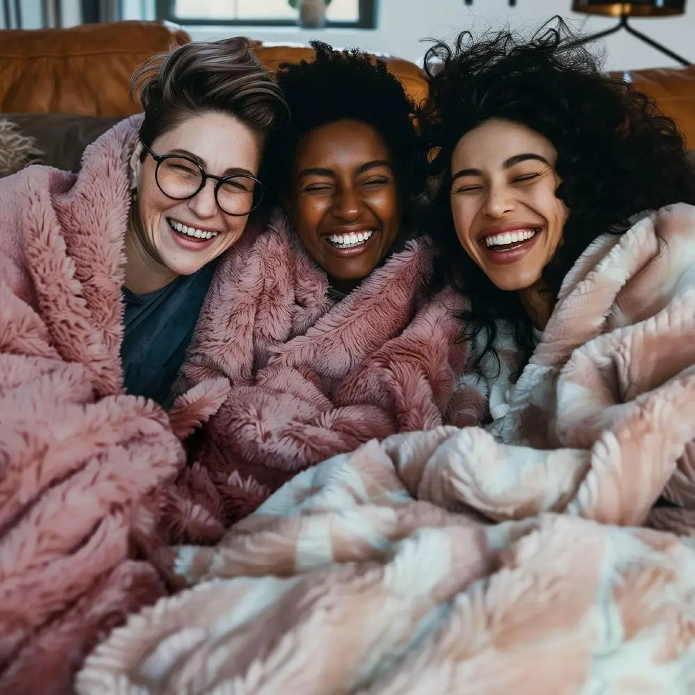 Queen Size Plush Sherpa Blanket | Cozy Warm Faux Fur Throw