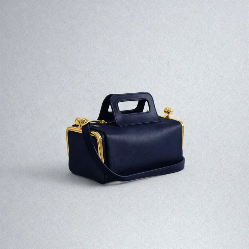 Luxury Retro Clip Handbag | Elegant Large Capacity Crossbody Bag