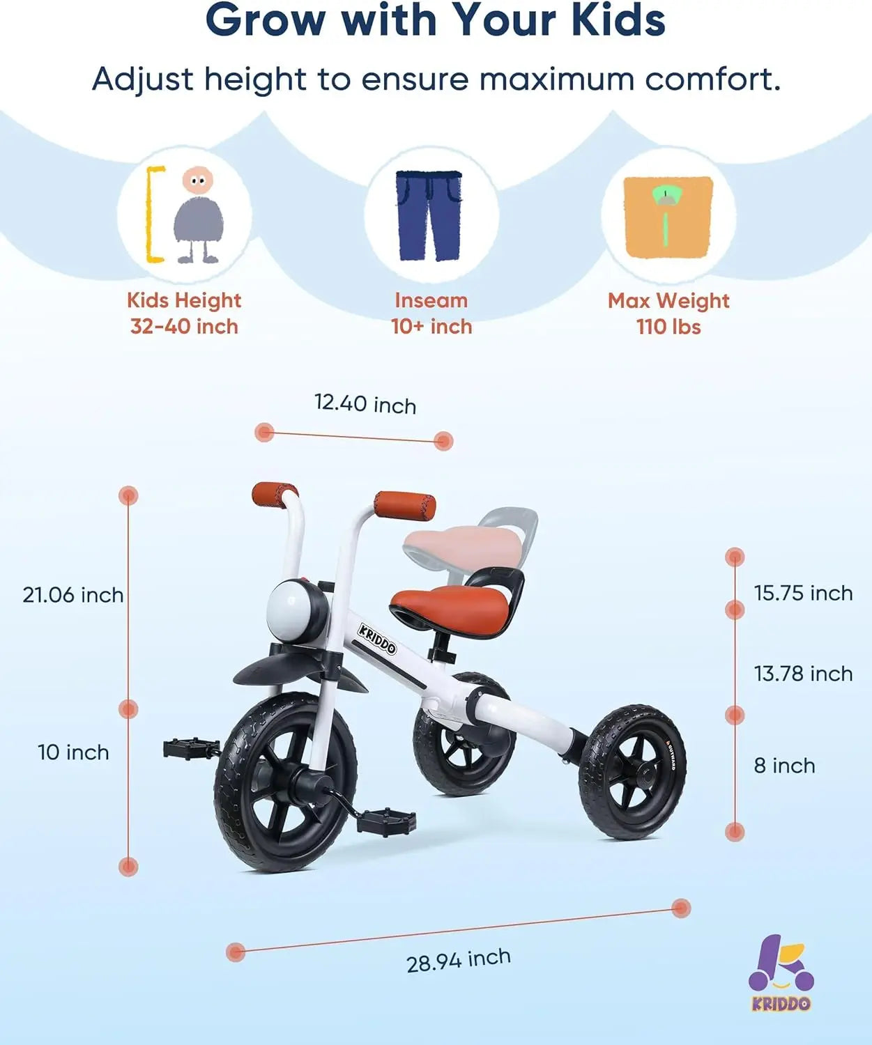 2-in-1 Kids Balance Bike and Tricycle | Safe & Fun for Ages 2-5