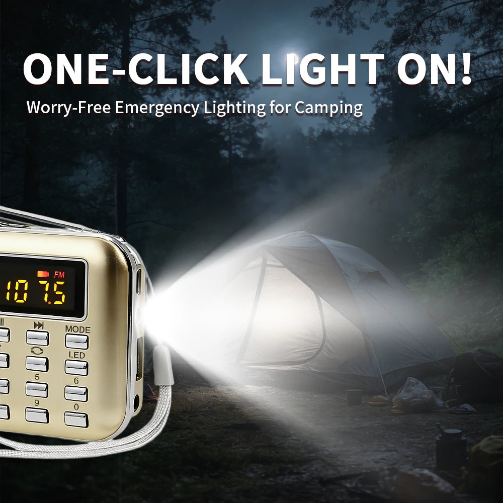 Portable Emergency Radio Speaker | Multi-Function Solar Crank