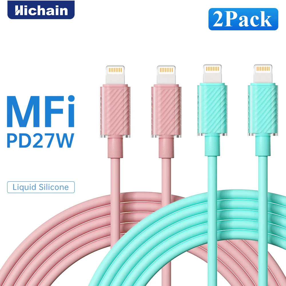 USB C to Lightning Fast Charging Cable - 2 Pack, High Power