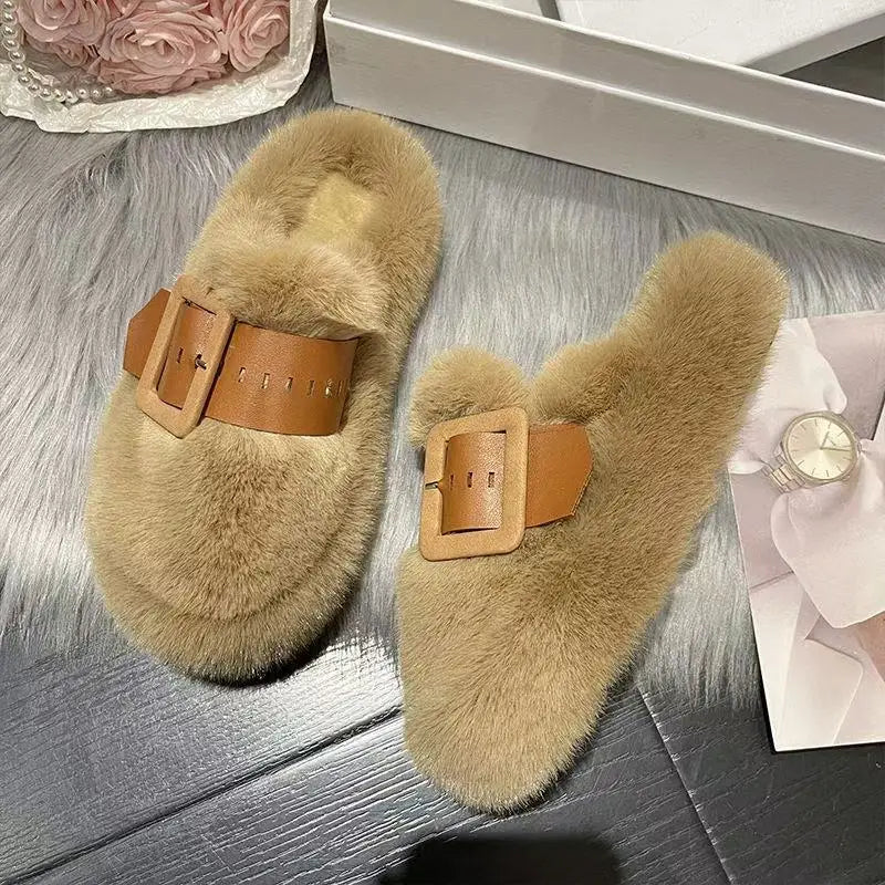 Cozy Women's Plush Winter Slippers | Anti-Slip Comfort Shoes