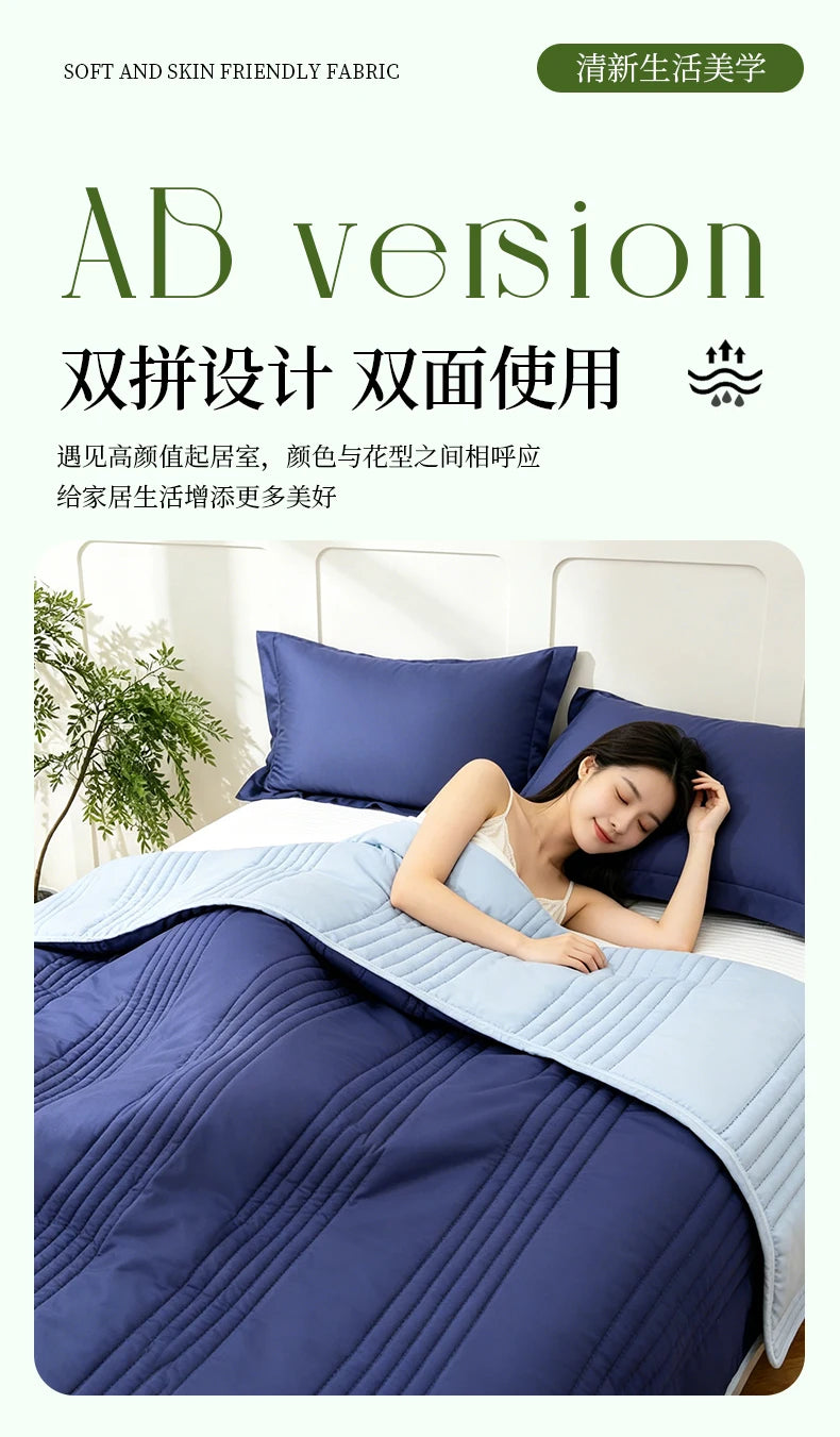 Lightweight Quilted Summer Blanket | Soft and Breathable Comforter