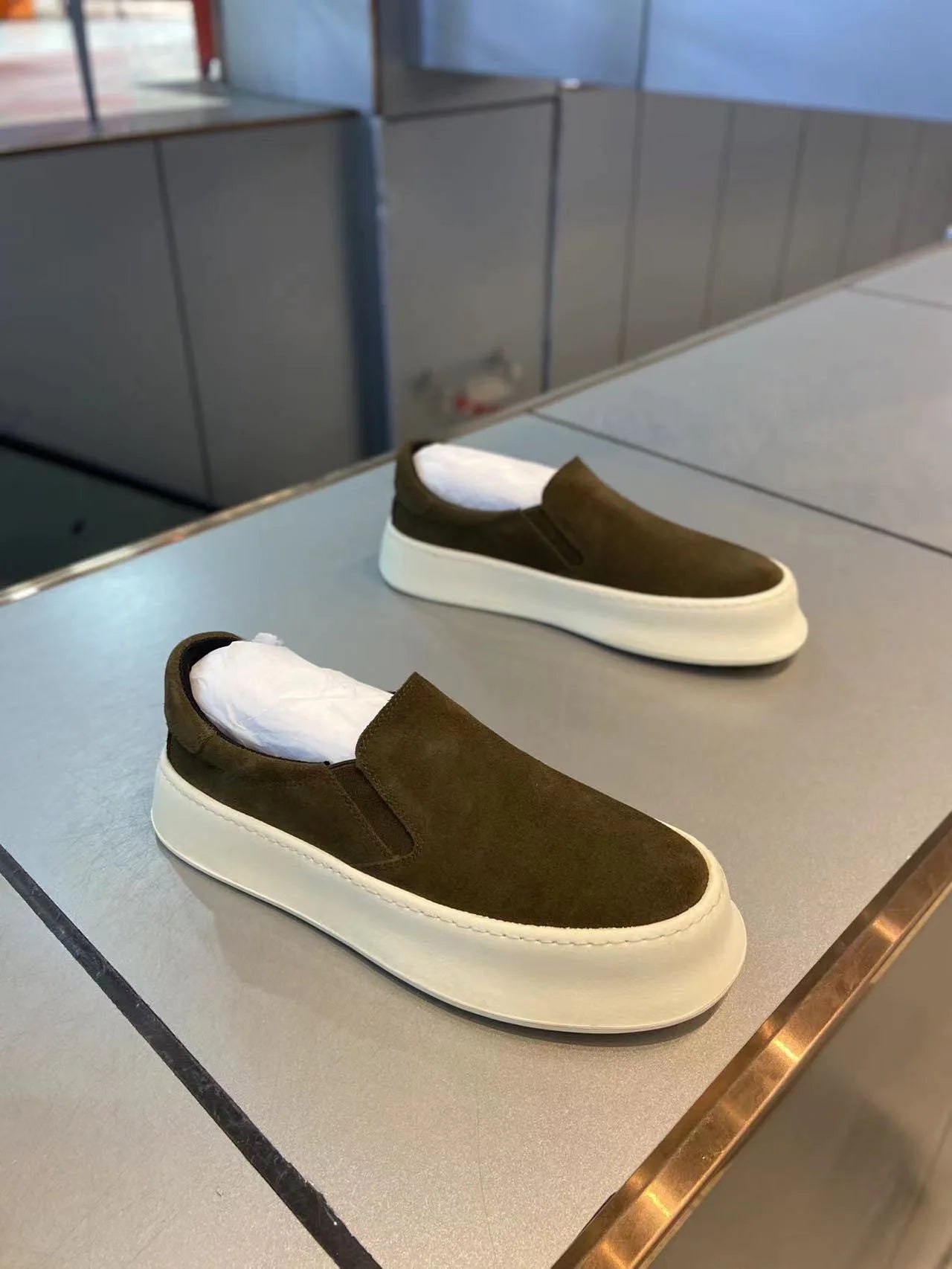 Men's Casual Slip-On Shoes | Comfortable Lightweight Leather Footwear