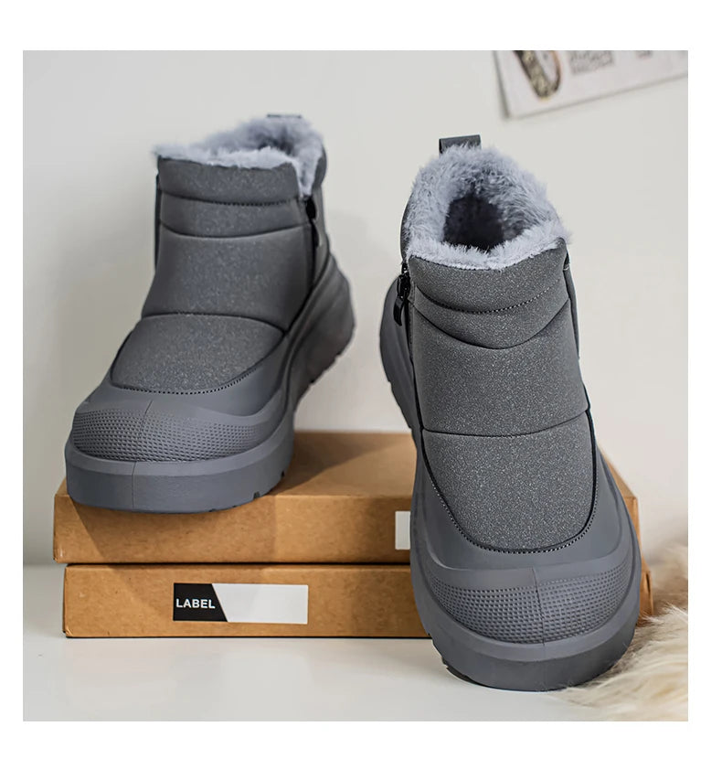 Men's Warm Plush Snow Boots | Cozy Winter Ankle Shoes