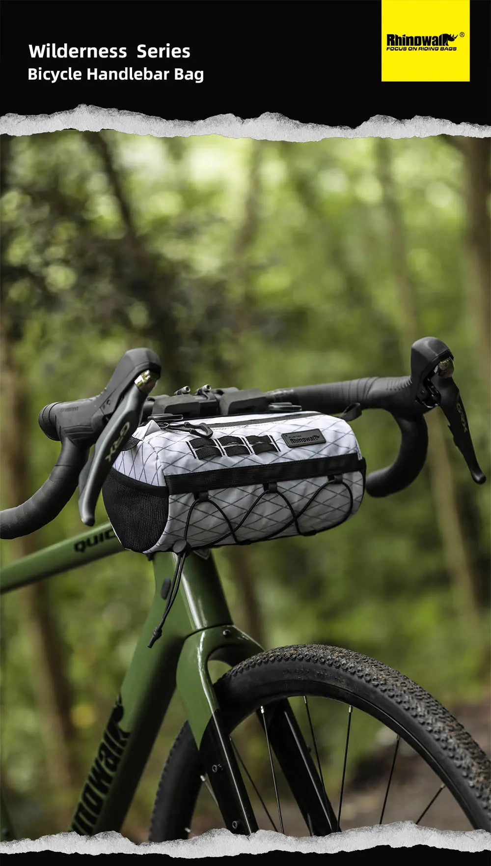 Durable Bike Handlebar Bag | 2.8L Wear-Resistant Bicycle Bag