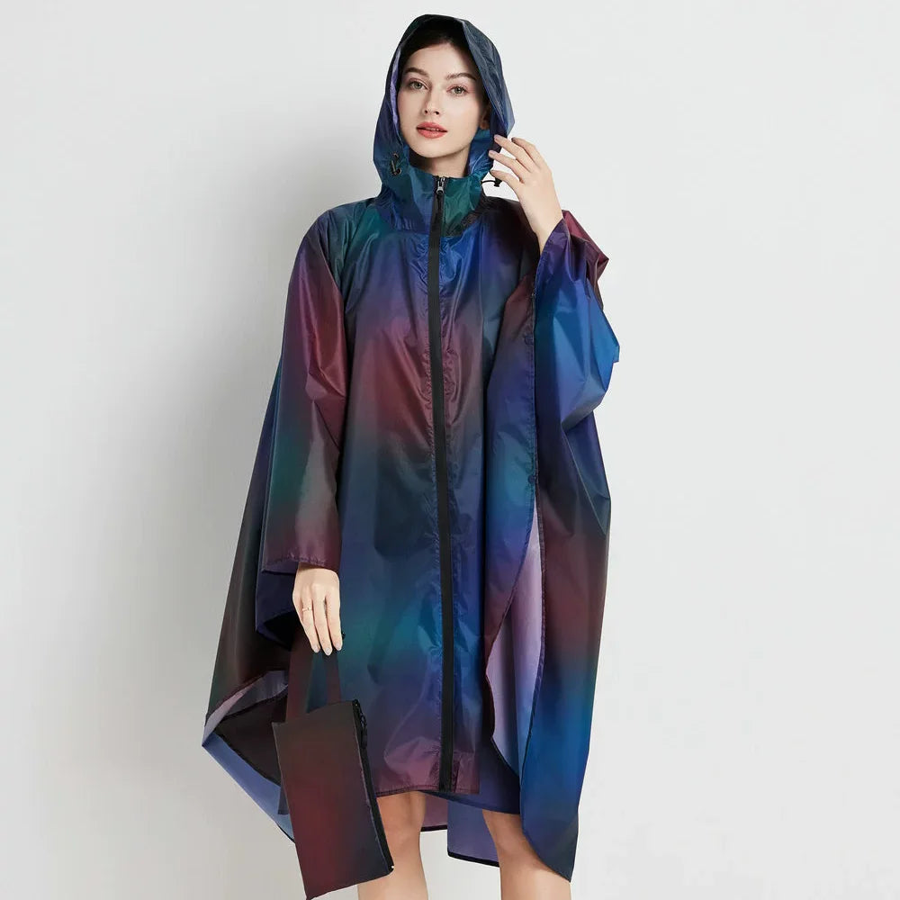 Lightweight Leopard Raincoat for Women | Waterproof Windproof Cloak