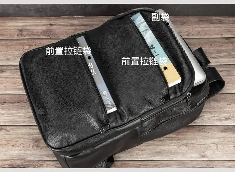 Men's Genuine Leather Business Backpack | Stylish & Functional
