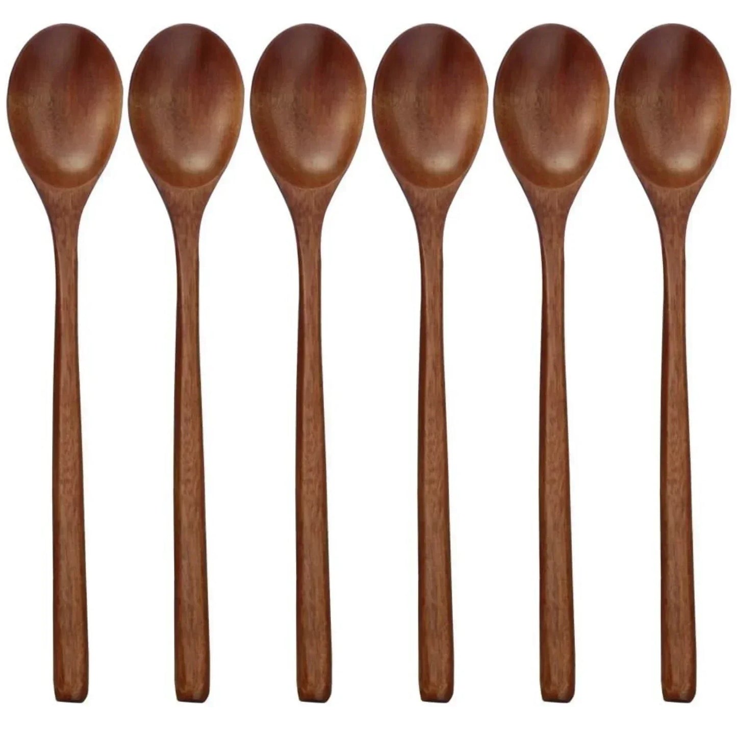 Pack of 6 Natural Wooden Spoons | Eco-Friendly Kitchen Utensils