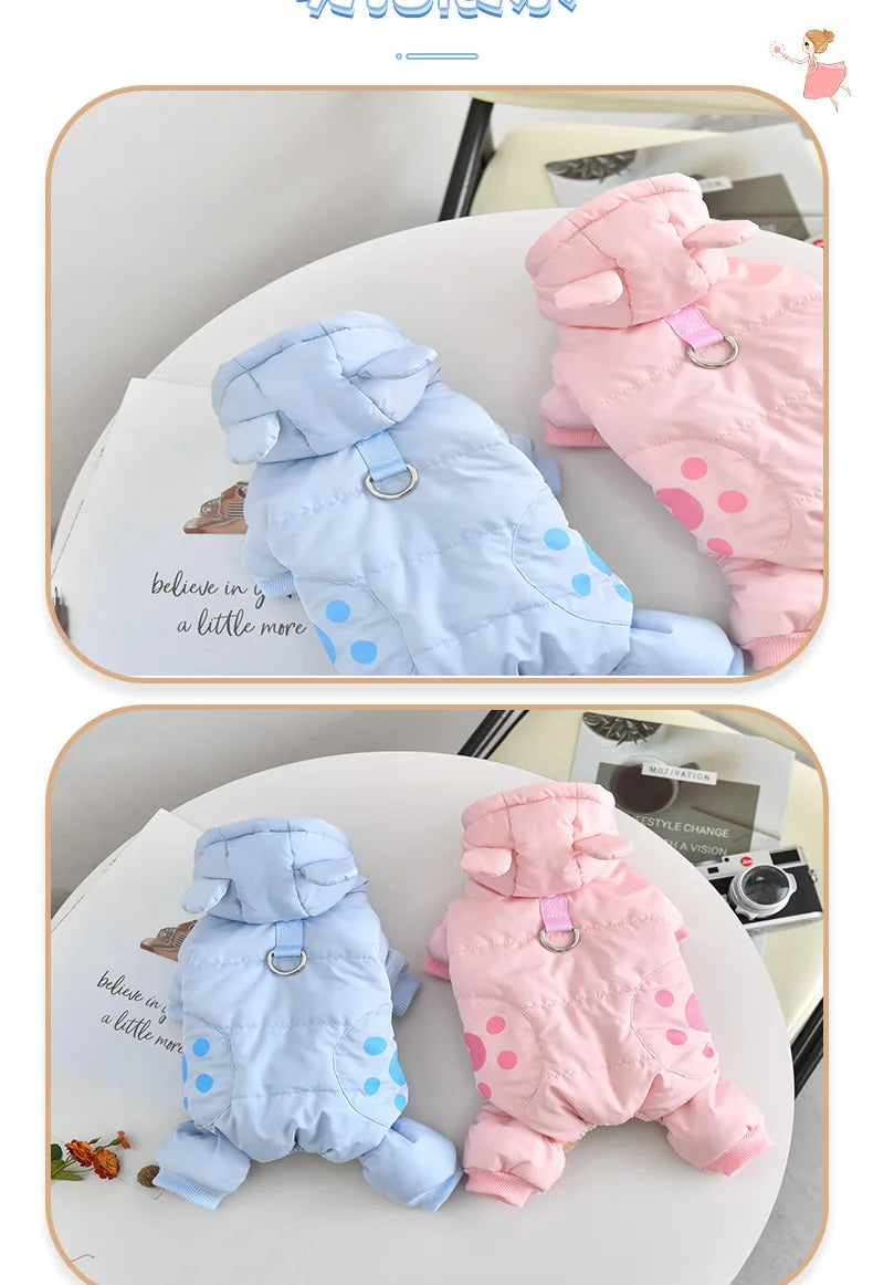 Cute Bear Scarf Costumes for Small Dogs | Stylish Puppy Parkas