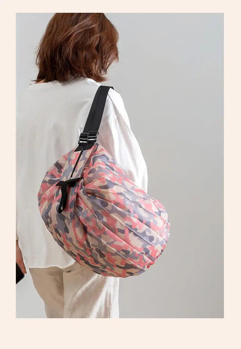 Portable Foldable Tote Bag | Reusable Shopping Shoulder Bag
