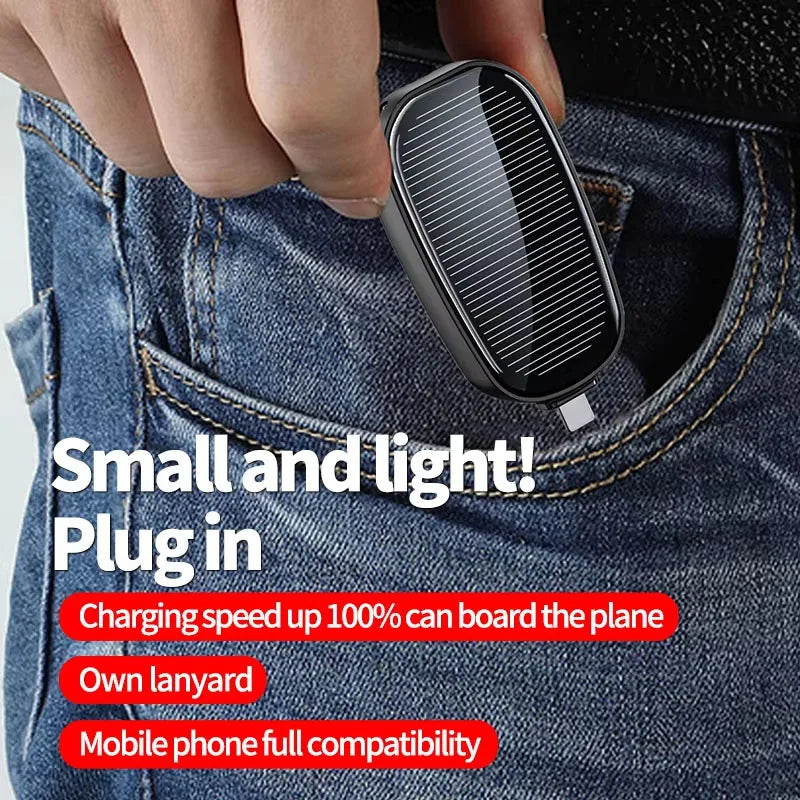 Portable Solar Power Bank 1200mAh | Fast Charging External Battery