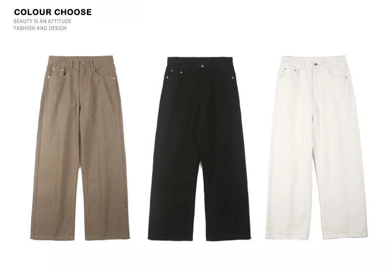 Men's Comfortable Baggy Straight Jeans | Casual Fashion Denim Pants