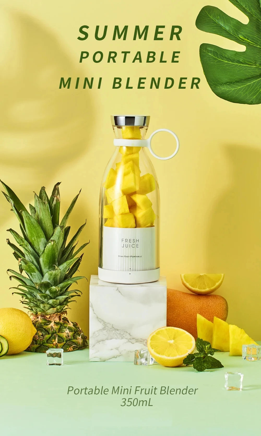 Rechargeable Portable Juicer | Wireless USB Blender for Fruits