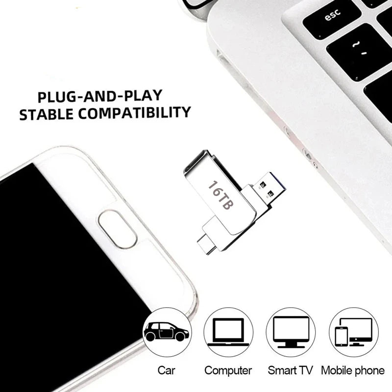 16TB USB 3.2 Flash Drive | Super High Speed Waterproof Stick