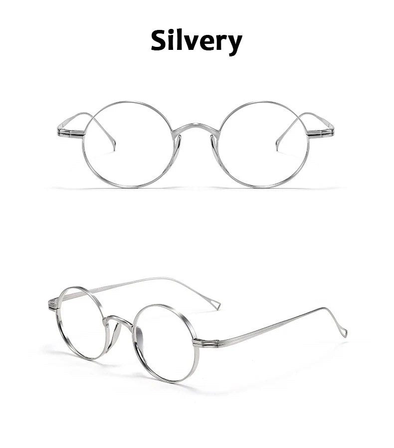 Ultra-Light Titanium Round Glasses Frames | Retro Unisex Eyewear