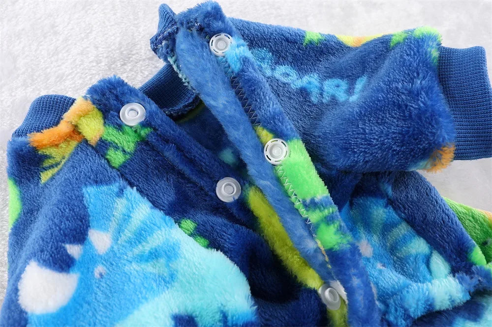 Soft Flannel Dog Pajamas | Cute Cartoon Animal PJs for Dogs