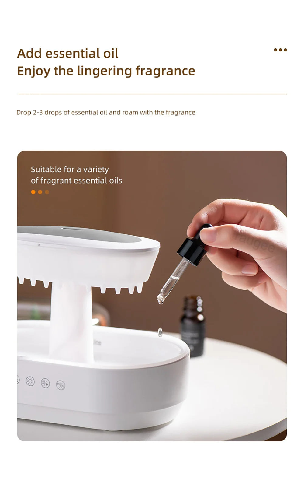 Essential Oils Humidifier and Aromatherapy Diffuser with Music