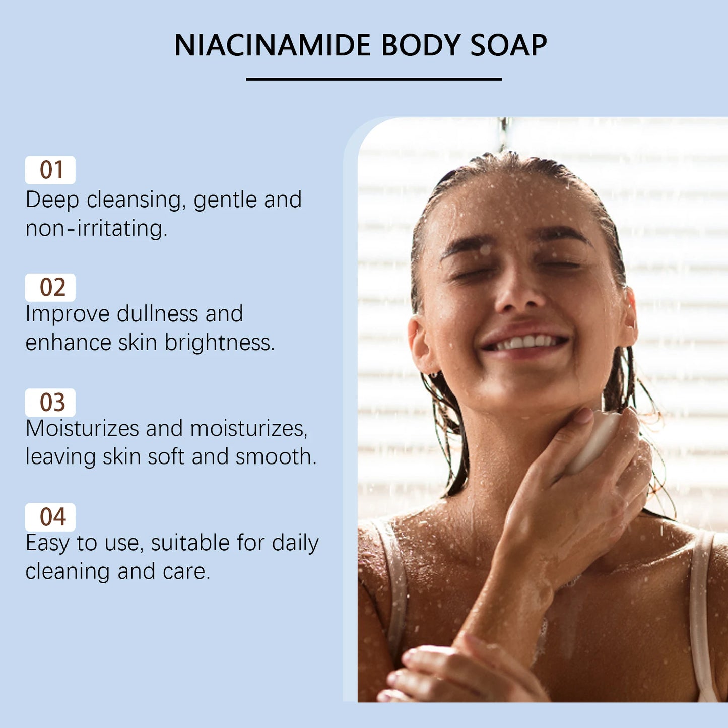 Niacinamide Skin Brightening Soap | Deep Clean & Whiten Skin