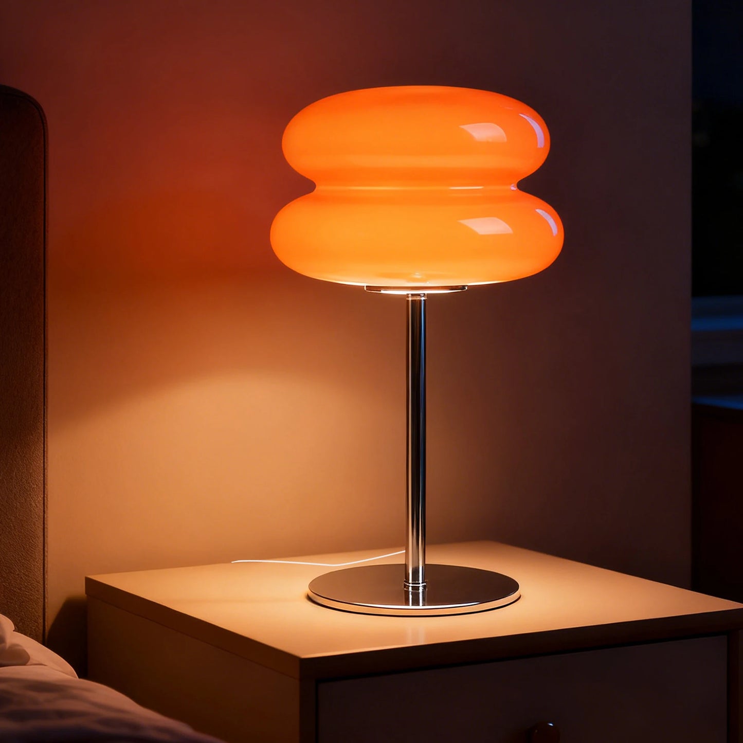 Trichromatic Dimming Glass Table Lamp | Eye Protection Night Light