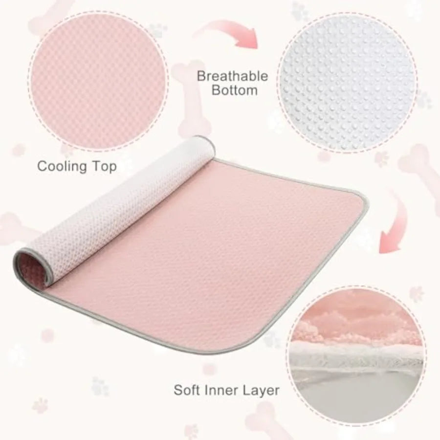 Washable Summer Dog Cooling Mat | Self-Cooling Ice Silk Pad