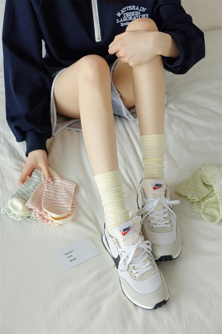 Casual Striped Women's Socks | Trendy Harajuku Streetwear