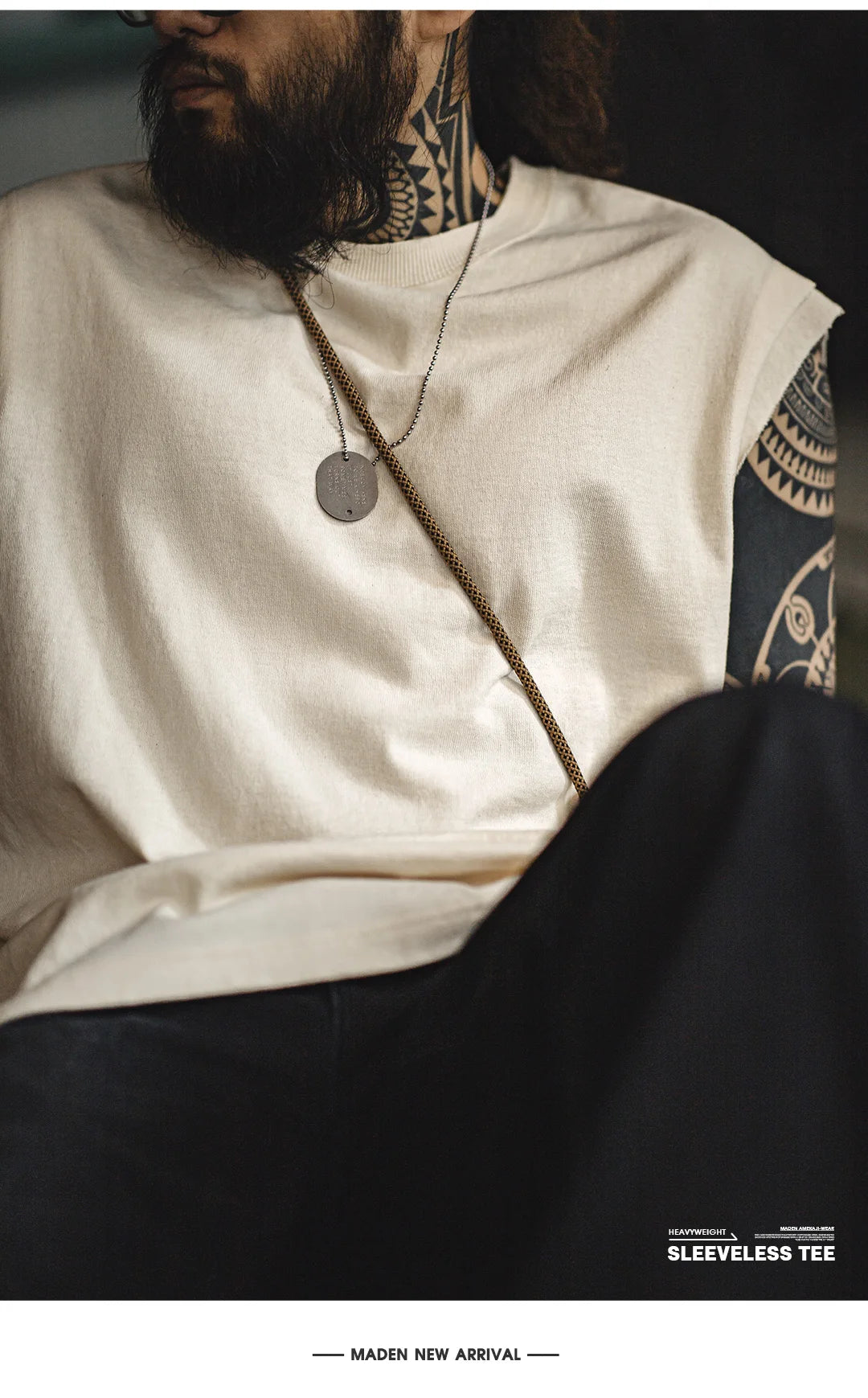 Men's Vintage Heavyweight Knitted Broad Shoulder Vest | Summer Tee