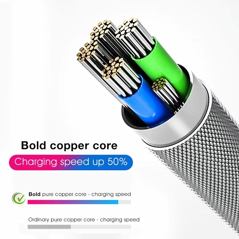Luminous LED Light USB A to Type C Fast Charging Cable