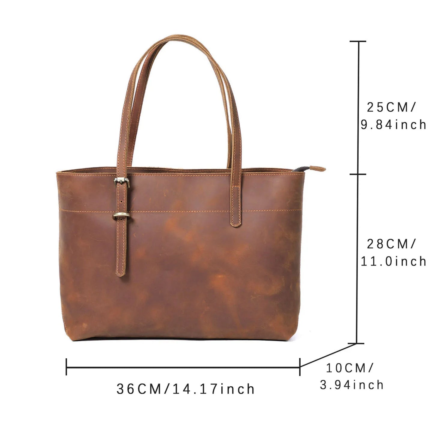 Vintage Genuine Leather Men's Tote & Briefcase | Stylish & Versatile