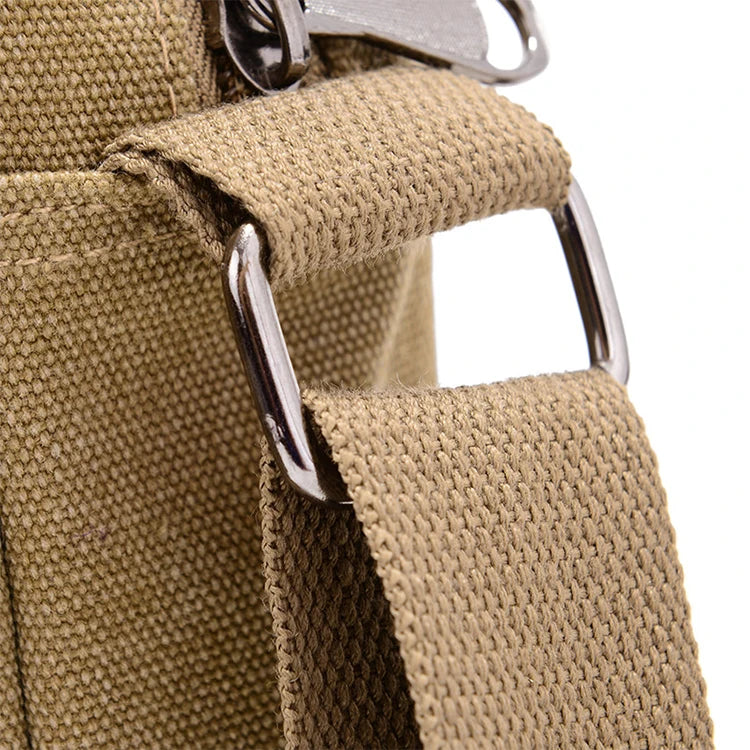 Bolso cruzado informal de lona retro para hombre | Perfecto para ir al trabajo
