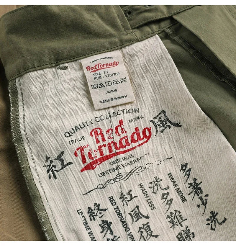 Men's Herringbone Cotton Gurkha Pants for Casual Style
