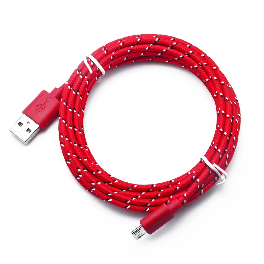 Nylon Braided Micro USB Cable | Fast Data Sync & Charger