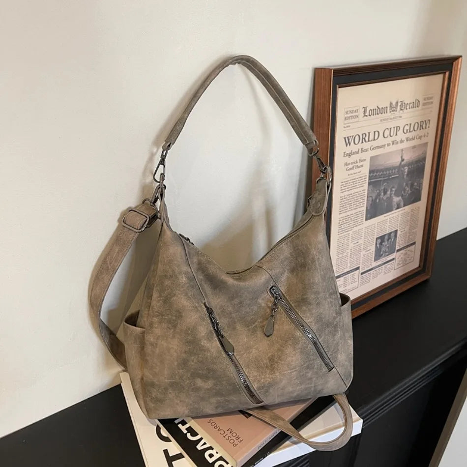 Bolso Bandolera Elegante de Cuero Sintético Suave para Mujer | Con Estilo y Práctico