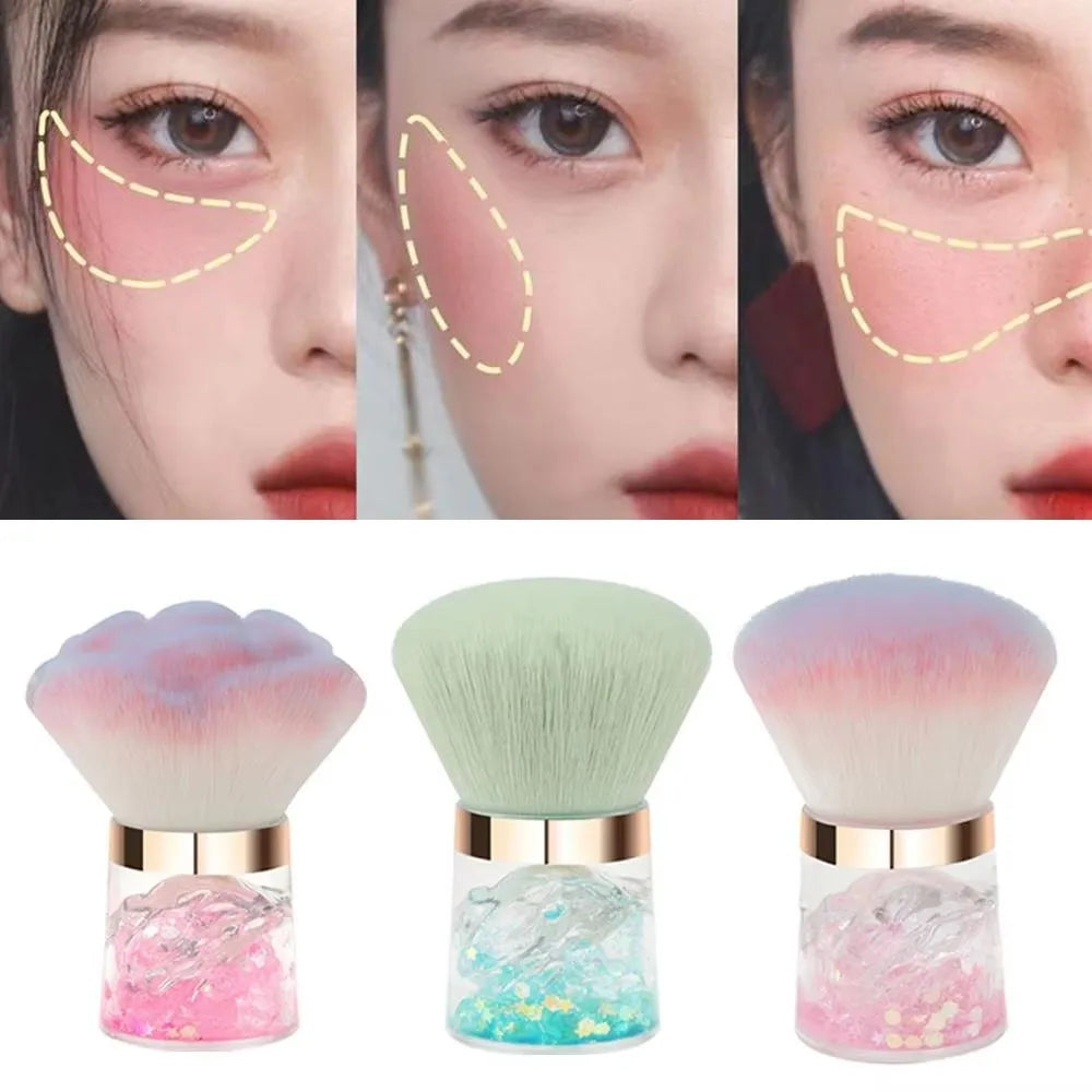 Portable Pink Blush and Nail Dust Brush | Essential Beauty Tool
