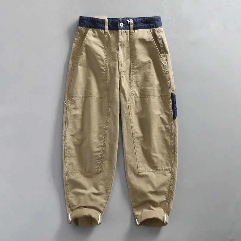 Men's Casual Cotton Cargo Pants | Vintage Big Pocket Trousers