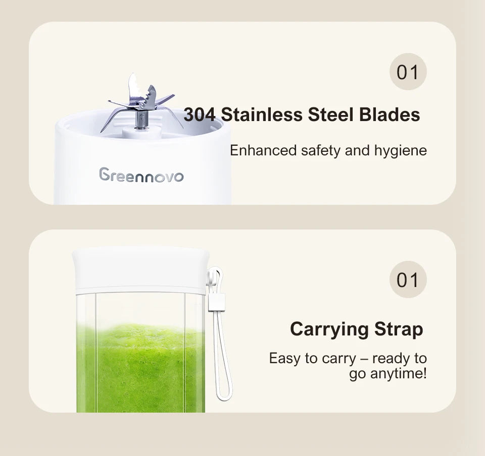 Portable Electric Blender | Multifunctional Mini Juicer for Smoothies