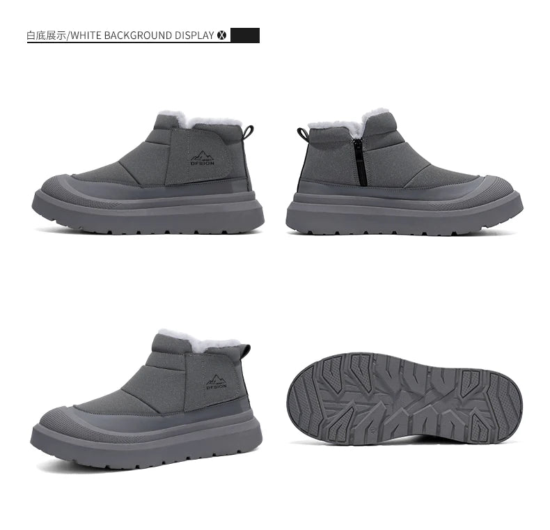 Men's Warm Plush Snow Boots | Cozy Winter Ankle Shoes