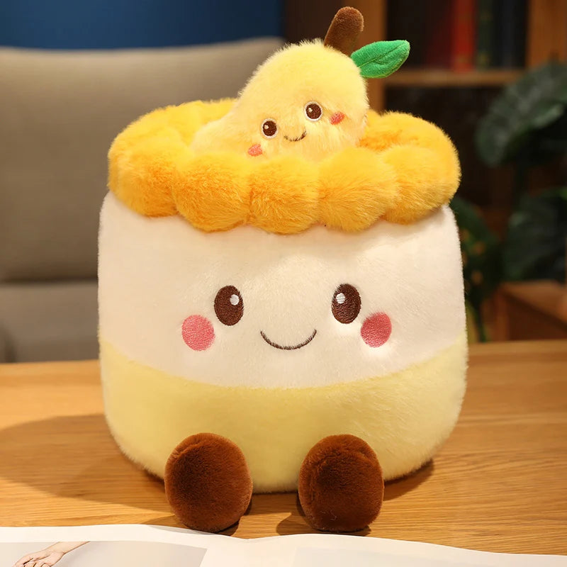 Kawaii Strawberry Food Doll Throw Pillow | Perfect Gift Idea
