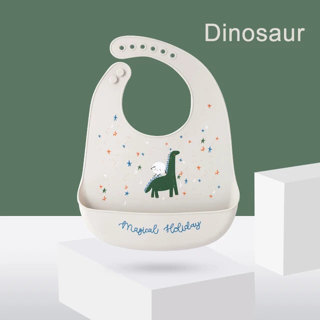 Waterproof Silicone Baby Bibs | Adjustable Cute Feeding Aprons